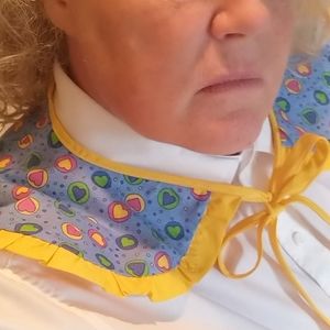 Tie on fabric collar adjustable hand crafted cottagecore homestead Lolita